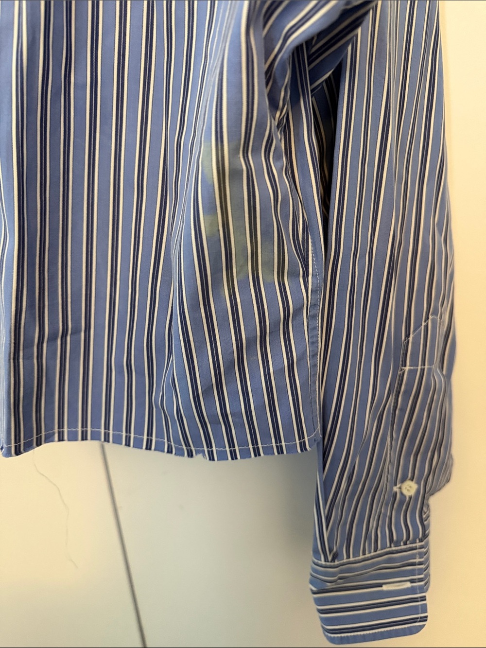 Miu Miu Blue Striped Cotton Cropped - Picture 4 of 12